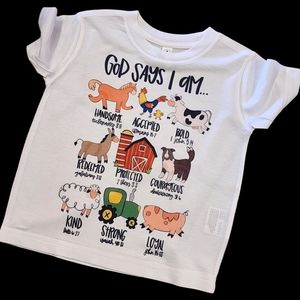 Sublimated God Says I Am Tee